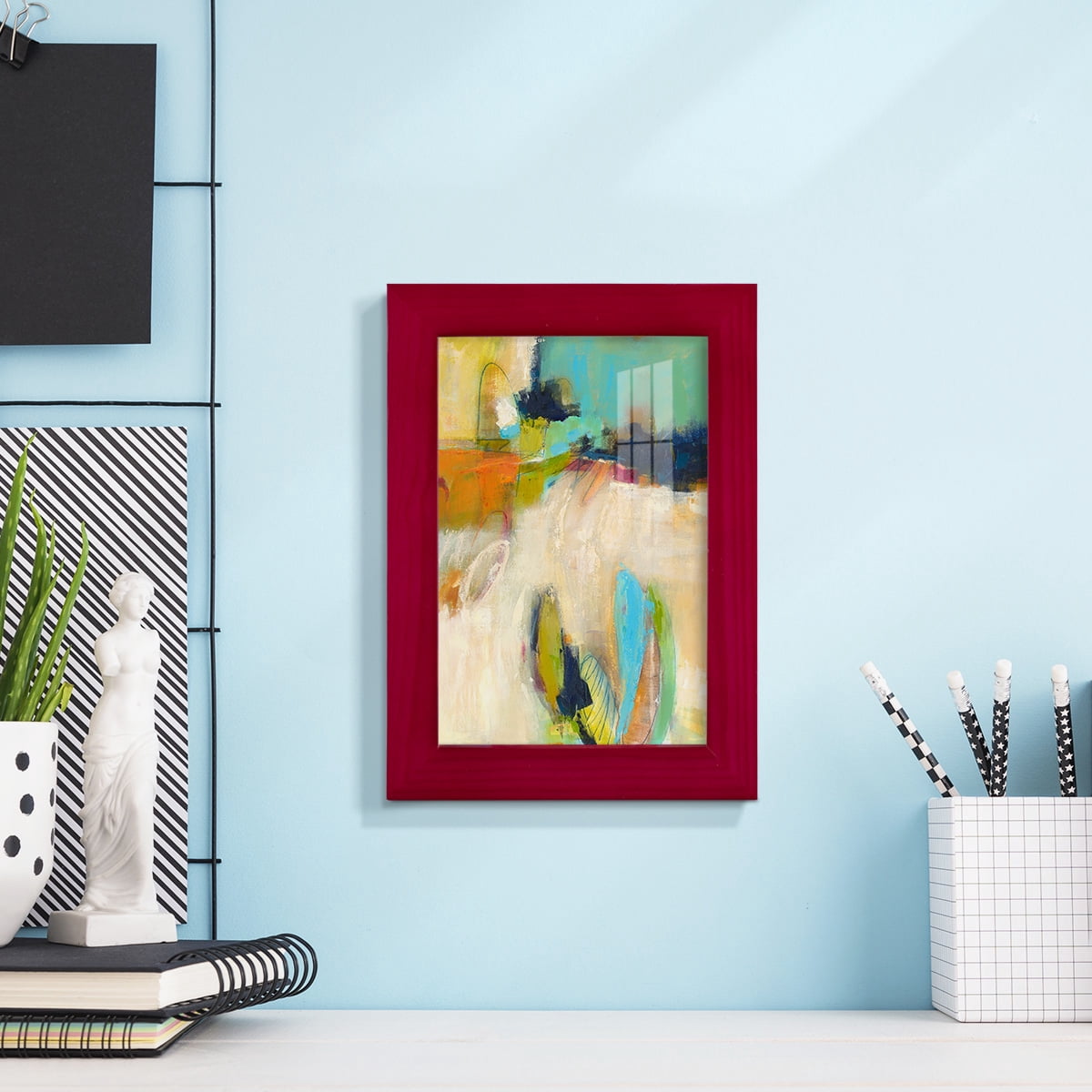 It All Adds Up - Framed Print w/glass - Cherry Red