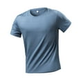 thumbnail image 4 of Men's Plus Size T Shirt Quick Dry Crewneck Short Sleeve Shirts for Men Ice Silk Loose Athletic Tee for Gym Workout Summer Casual Tops, 4 of 9