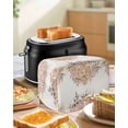 thumbnail image 5 of Abstract Toaster Cover 2 Slice, Retro Persian Style Turkey Style Flowers Bread Maker Cover Toaster Dust Cover with Pockets, Dust-Proof Cover for Kitchen Small Appliance 12x7.5x8in, 5 of 5