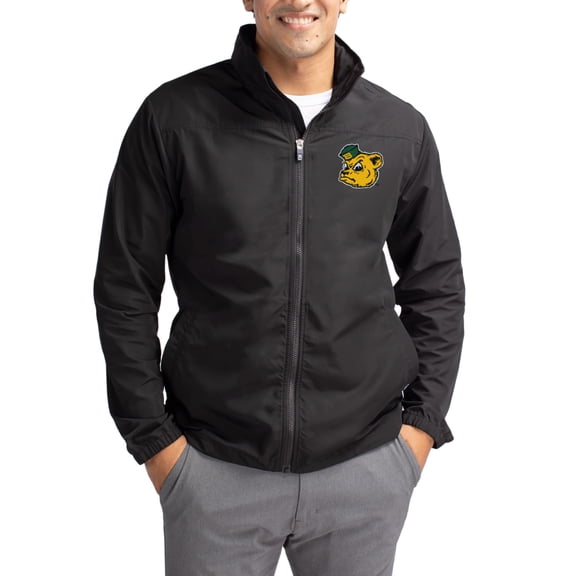 Men's Cutter & Buck Black Baylor Bears Charter Eco Recycled Full-Zip Jacket