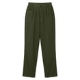 thumbnail image 6 of Sunnin Womens Relaxed Corduroy Pants with Pockets Button Elastic Waist Straight Wide Leg Lounge Trousers, 6 of 6