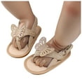 thumbnail image 3 of LUOGENLI Slippers Slippers for Girls Size 13-1 Spring and Summer Children Baby Todller Shoes Boys and Girls Sandals Pinch Toe Solid Color Shiny Bow Hook Loop Comfortable Girls Slippers Size 3 Gold 2, 3 of 9