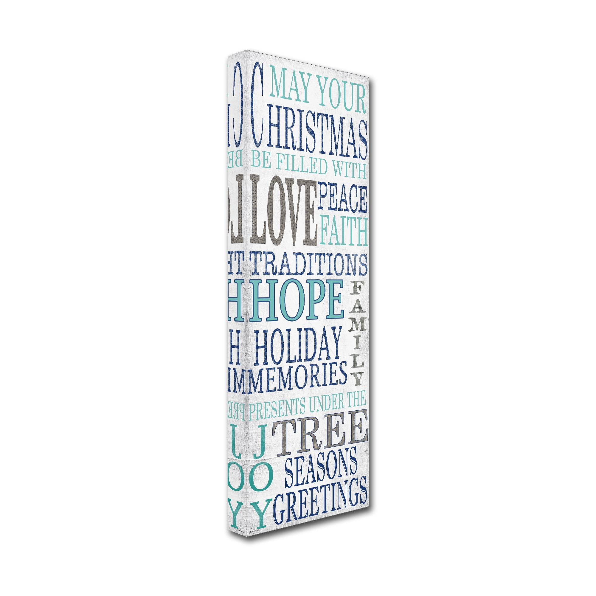 Trademark Fine Art 'Hope Blue Christmas' Canvas Art by Jean Plout