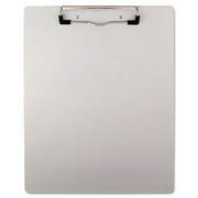 UNV40303 Brushed Aluminum Plastic Clipboard, 1/2quot; Capacity, Holds 8-1/2w x 11h, Silver