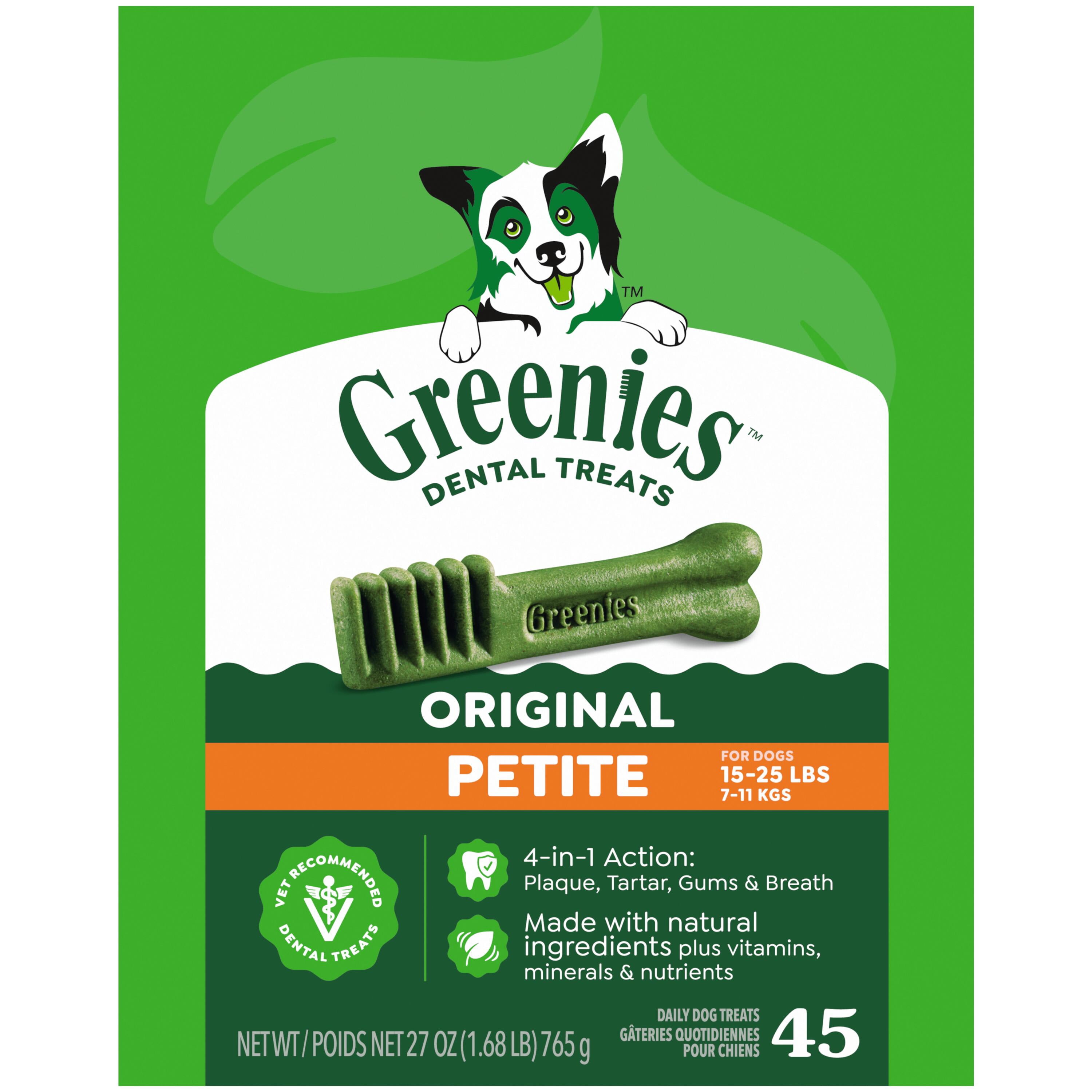 Greenies Original Flavor Adult Natural Dental Dog Treats Petite
