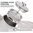 thumbnail image 5 of French Press Coffee Maker, 17-Ounce, 304 Stainless Steel Insulated Coffee Press with Extra Screen, 5 of 6