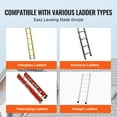 thumbnail image 5 of VEVOR Ladder Levler,380lbs Load PP Ladder Leveling Tool,Pitch Hopper, Stair Ladder Stabilizer with Storage,Easy to Use Stable Platform for All Surfaces,Extension Ladder Accessory for Uneven Ground, 5 of 9