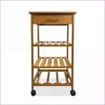thumbnail image 6 of Kitchen Serving Cart with 3-Tier Shelves & Drawer | Bamboo | Natural | Contemporary, 6 of 6