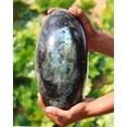 thumbnail image 2 of Superb Flashy Polished Crystal Lingam Green Labradorite Large 275mm / 8.1kg, Shivling for Healing Stone & Spiritual Home Decor, Sacred Gift Chakra Balancing, Serene Energy Enhancer for Yoga & Reiki, 2 of 5