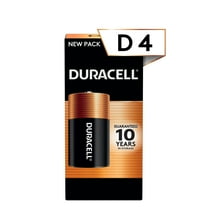 Duracell Coppertop D Alkaline Batteries 4/PK