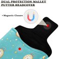thumbnail image 3 of Haosy Clock Moon Star Golf Mallet Putter Cover Strong Magnetic Leather Golf Club Headcover Closure, 3 of 7