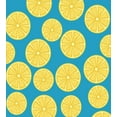 thumbnail image 3 of Lemons Duvet Cover Set, Citrus Slices Simplistic Summer Theme Tasty Refreshing Pattern, Decorative 2 Piece Bedding Set with 1 Pillow Shams, Twin Size, Sea Blue Earth Yellow, by Ambesonne, 3 of 3