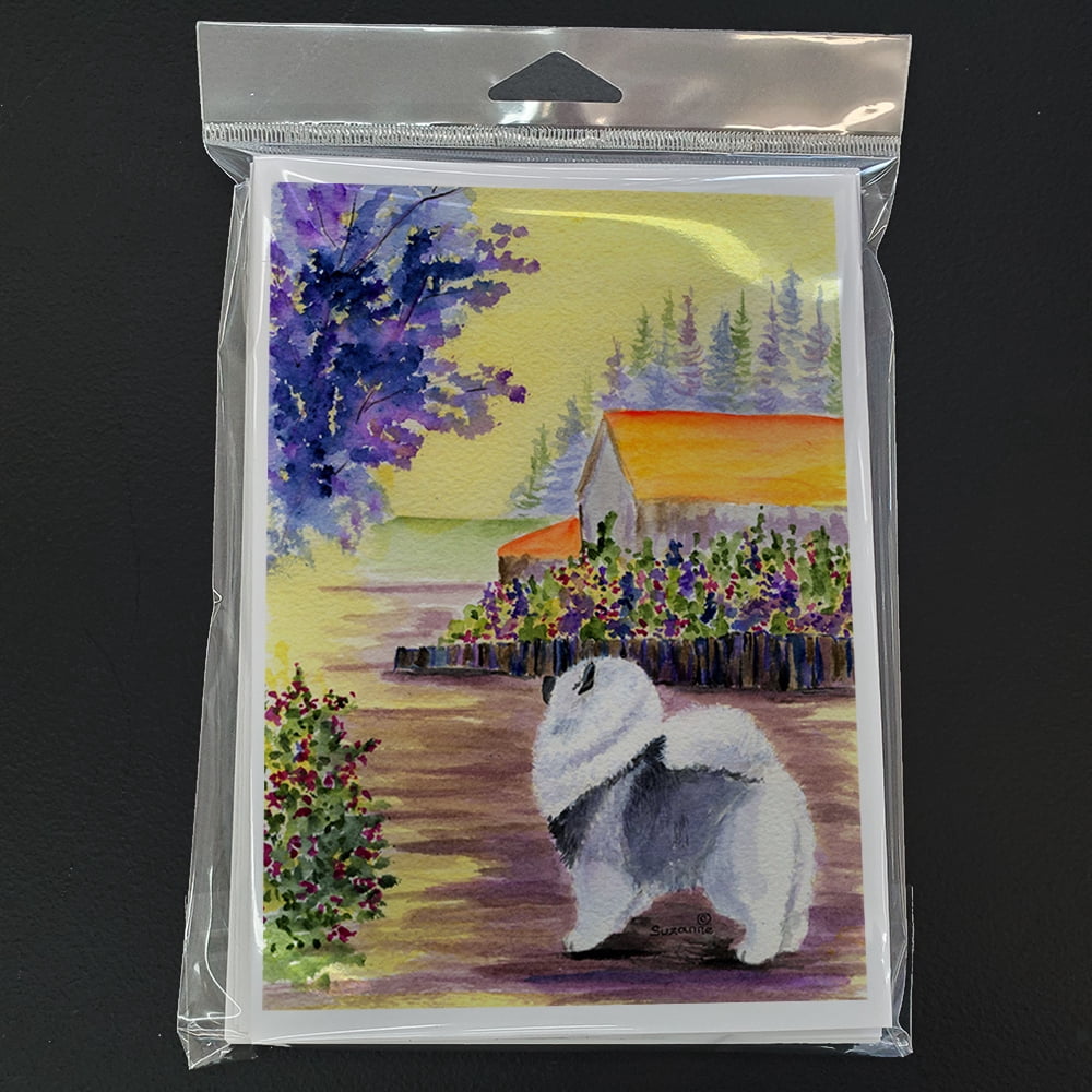 Keeshond Greeting Cards and Envelopes Pack of 8