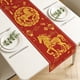 thumbnail image 5 of Camino de mesa de lino Camino de mesa del Año de los Caballos Exquisita decoración festiva para mesa de fiesta con estampado de caballos al galope Adecuado para decoraciones del Año de los Caballos De, 5 of 6