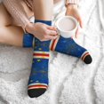 thumbnail image 7 of Athletic Socks Retro Cape Verde Flag Sport Running Calf Socks Crew Socks for Men Women, 7 of 7