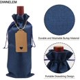 thumbnail image 4 of 16 Pack Burlap Wine Bags Wine Gift Bags with Tags and Rope Drawstring Wine Bottle Covers for Wine Tasting Party Christmas Wedding Travel Birthday Holiday Party, 4 of 7