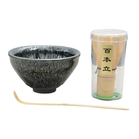 

3Pcs Ceramic Matcha Whisk Set Whisk Holder Matcha Ceremony Accessory Traditional Matcha Ceremony Set for Reception Kitchen Gift Household Style B