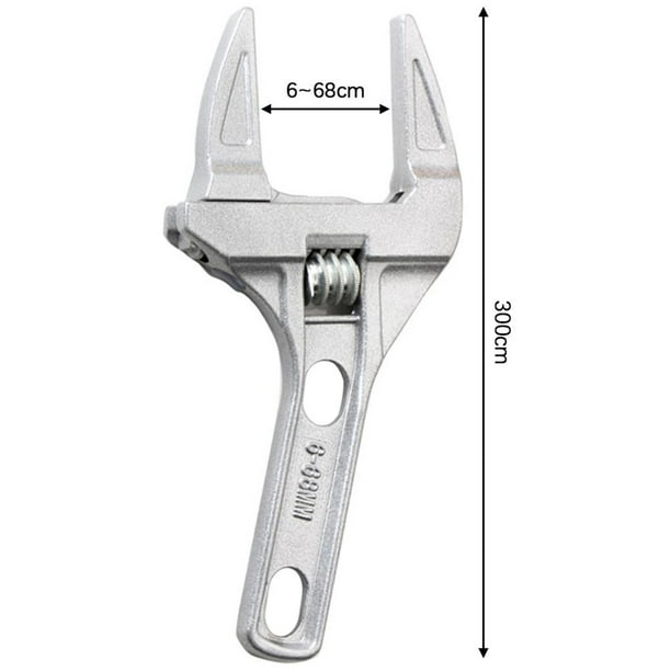 Llave Ajustable 6-68Mm Llave De Baño Mango Corto Vástago Aleación De Aluminio Llave Universal Herramienta De Reparación De Tuberías De Agua Yuarrent TO005034-00