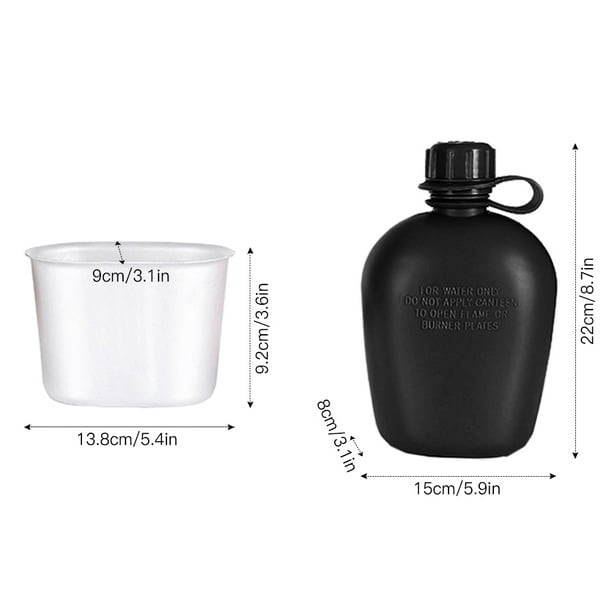 Kit De Cantina De 3 Piezas De Cantina Con Taza De Aluminio Y Cubierta Para La Supervivencia De Mochilero De Senderismo Para Acampar Al Aire