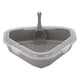 thumbnail image 3 of Bandeja de arena para gatos, caja de arena para gatos, bandeja de entrenamiento para gatos de esquina, bandeja de arena, Gris, 3 of 9