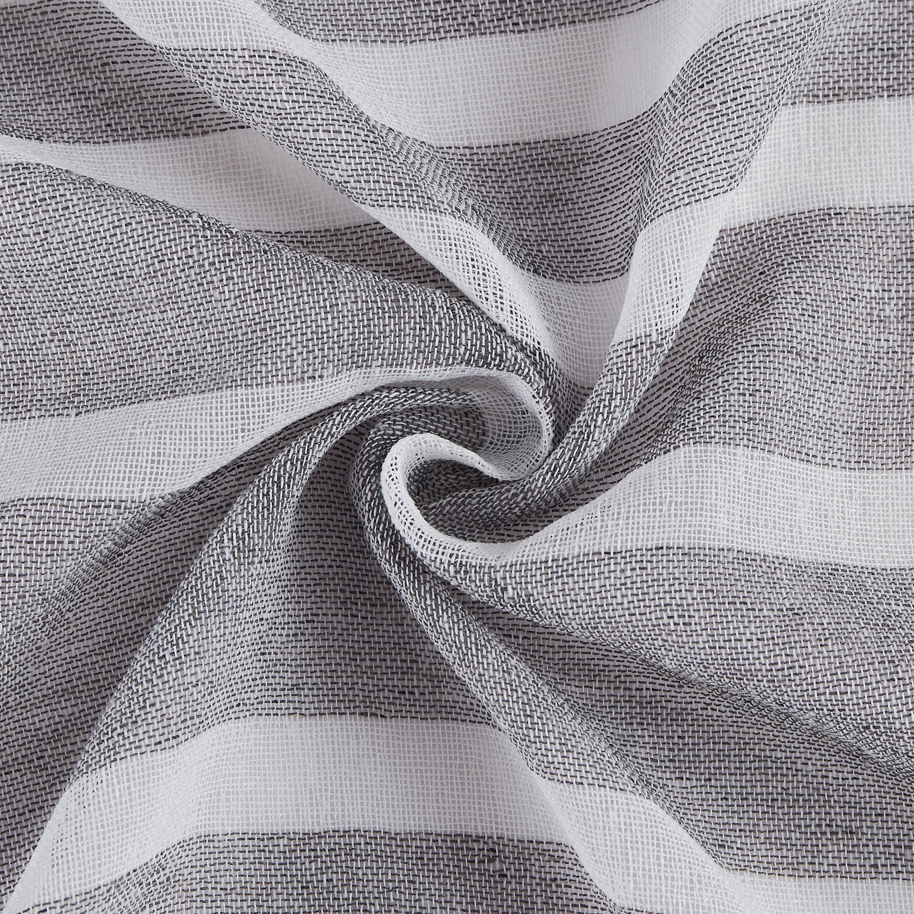 Dainty Home Naples Gray Striped Polyester Shower Curtain, 70" x 72"