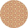 thumbnail image 1 of Ahgly Company Machine Washable Indoor Round Transitional Orange Area Rugs, 4' Round, 1 of 7