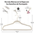 thumbnail image 2 of MAGMALIFE 50 Ganchos para Ropa de Terciopelo, Gancho Dorado Giratorio de 360 Grados, Adecuado para Todo Tipo de Ropa, Antideslizante (Ivory), 2 of 7