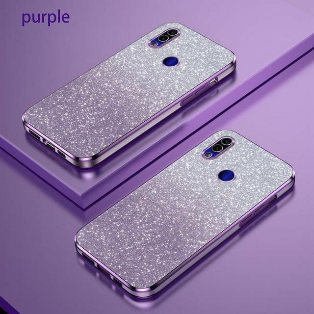 Note7 7pro Étui de Luxe Pailleté Dégradé pour Xiaomi Redmi Note 7 Pro Femmes Silicone Souple Protection Caméra Coque Arrière Funda