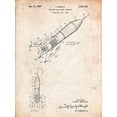 thumbnail image 2 of Borders, Cole 15x18 White Modern Wood Framed Museum Art Print Titled - PP1016-Vintage Parchment Rocket Ship Concept 1963 Patent Poster, 2 of 4