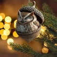 thumbnail image 6 of Forest Animal Acorn Ornaments, Cozy Forest Animal in Pine Cone Ornaments for Christmas Tree, Pine Cone Animals Decor Woodland Creature Collection Acrylic Pendants for Animals Lover (2Pcs Rabbit), 6 of 9