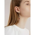 thumbnail image 3 of Snowflake Santa Claus Threader Tassel Earrings for Women Sterling Silver Pins Red Crystal Stock Christmas Hat Dangle Drop Christmas Tree Earring Studs Christmas Party Jewelry, 3 of 6