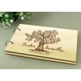 thumbnail image 4 of Custom Rustic Wedding Guest Book Wood Engraved Tree Design Bride & Groom Advice Book, 4 of 6