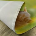 thumbnail image 5 of Ambesonne Animal Place Mats Set of 4, Ladybug Cats Dandelions, Standard Size, Earth Yellow Pale Green, 5 of 6