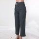 thumbnail image 5 of Gibobby pantalones de mezclilla afelpados mujer 2023 primavera y verano damas doble botón casual suelto arrastre recto traje pantalones (Gris, S), 5 of 5