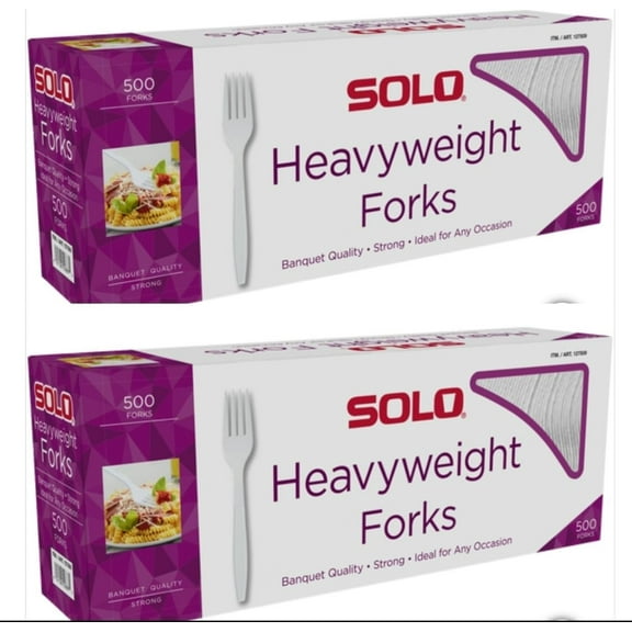 Cup Company Mediumweight Plastic Cutlery, Forks, White, 500 Count (2 Pack)