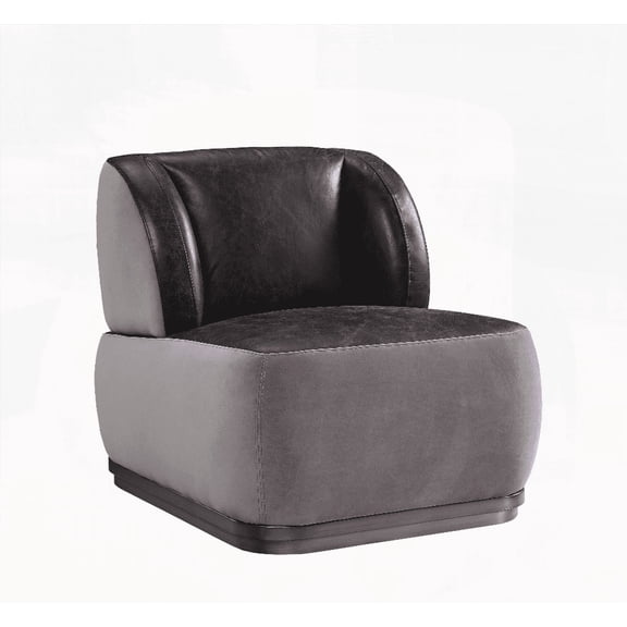 Antique Slate and Grey 1-Piece Chair with Solid Wood Frame and Non-Slip Pads