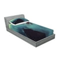 thumbnail image 2 of Ambesonne Nature Fitted Sheet & Pillow Sham Set, Sunset View on Hills, Twin, Blue Brown, 2 of 2