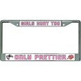 thumbnail image 1 of Girls Hunt Too Chrome License Plate Frame, 1 of 1