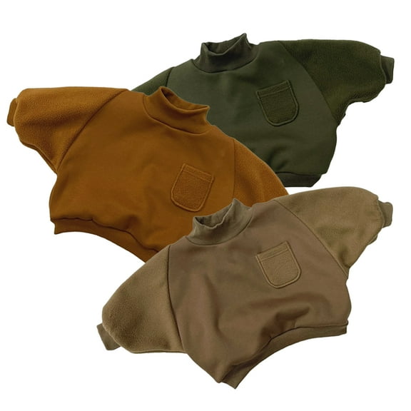 Esaierr Newborn Boys Girls Rocker Fleece Sweatshirt for Toddler Kids Half High-Necked Padded Sweatsuit Winter Warm Pullover Sweater for 9 Months - 7 Years Baby