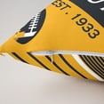 thumbnail image 5 of Set of 2 Football Throw Pillow Covers 18x18 Inch, Boy Football Fans Pillow Covers, Sports Themed Yellow Black Cushion Covers, Ball Game Reversible Decorative Accent Pillow Cases, 5 of 5