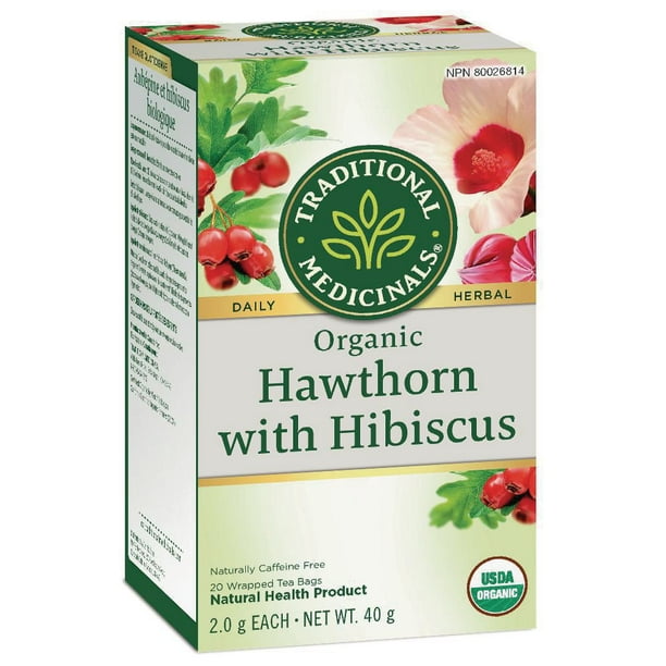 Aubépine et hibiscus biologique Traditional Medicinals