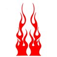 thumbnail image 1 of Calcomanías retro de fuego de llama caliente roja para casco de bicicleta 1 "x5", paquete de 4, motocicletas, pegatinas de computadora, teléfono, tableta, sombrero duro, 1 of 4