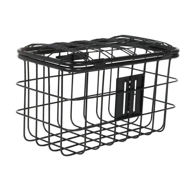 Cesta de bicicleta con tapa, cesta de ciclismo desmontable duradera delantera y trasera, contenedor impermeable, cesta de almacenamiento para manillar Cola Cesta para bicicleta