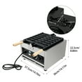 thumbnail image 6 of Wildnix Taiyaki Waffle Maker, Fish-Shaped Waffle Iron with Adjustable Temperature (50-300°C), 1.8KW Power, Stainless Steel & Wood Design, Non-Slip Feet and Scrap Tray, 6 of 6