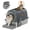 Gray, variant on EDX Stainless Steel Litter Box with Lid, All-in-One Enclosed Cat Box, Dual Entry, Odor Control, Scoop & Step Board for Various Cats, XL Litter Pan Gray