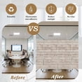 thumbnail image 5 of Vintage Farmhouse Window Privacy Film, Country Retro Beige Wooden Grain Static Cling UV Sun Blocking Heat Control Window Tint Day and Night, Non-Adhesive One Way Windows Privacy Cover 17.7''x78.7'', 5 of 7