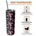 thumbnail image 6 of 20oz Pink Breast Cancer Skinny Tumblers Stainless Steel Tumbler with Lid and Straw,Vacuum Insulated Double Wall Travel Tumbler Cups with Cleaning Brush for Coffee,Tea, 6 of 6