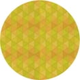 thumbnail image 1 of Ahgly Company Machine Washable Indoor Round Transitional Yellow Area Rugs, 5' Round, 1 of 7