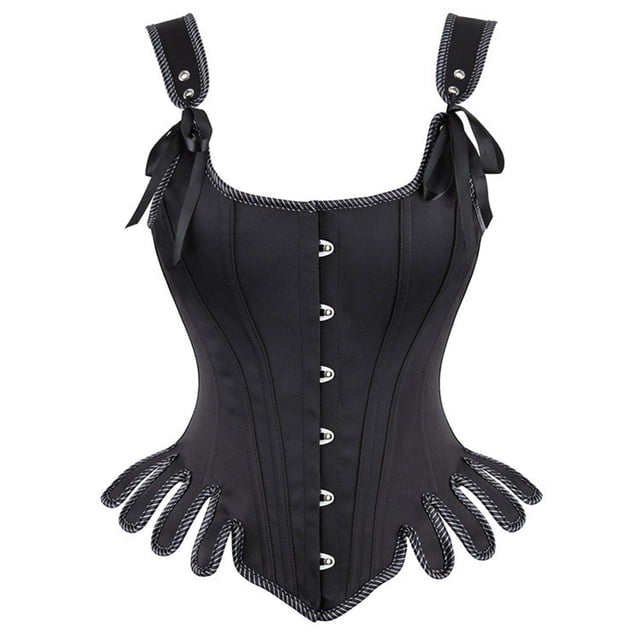 Birdeem Corset Rétro en Forme d'Éventail pour Femmes, Taille Serrée, Attache en Acier