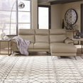 thumbnail image 3 of Moderno Leather Contemporary Upholstered Right Facing Sectional - Beige, 3 of 6